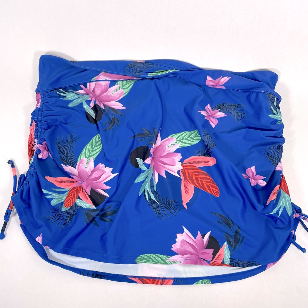 Blue Bikini Swim Skirt with Built in Bikini Bottoms Size 3X